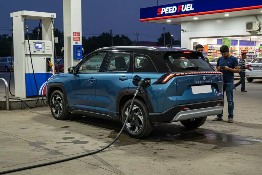 Maruti Victoris E20 Mileage: Get 950 km for Just ₹4500 on a Full Tank! 1 Maruti Victoris E20