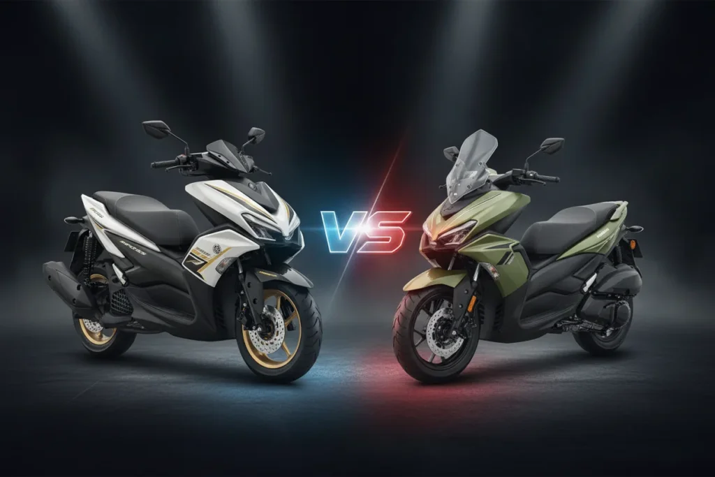 Yamaha Aerox 155 vs. Hero Xoom 160
