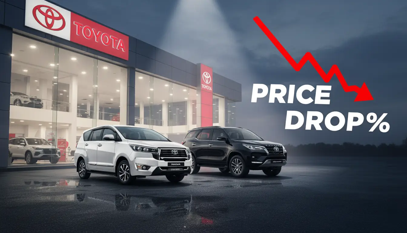 Read more about the article Toyota Cars Get Cheaper: Price Drop Up to Rs 3.5 Lakh After GST Cut