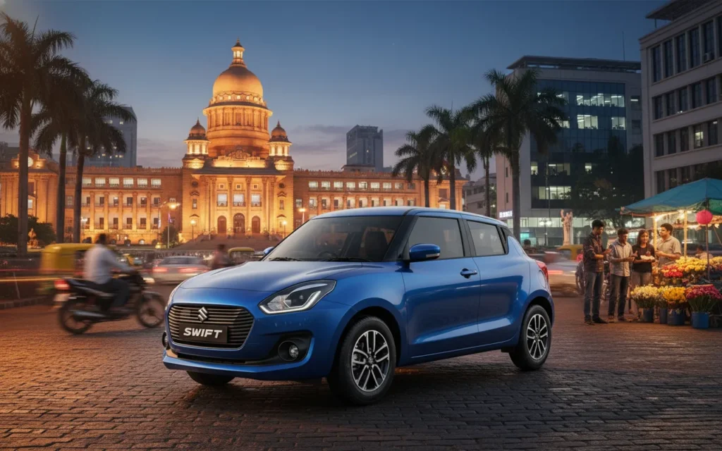 swift on road price in bangalore