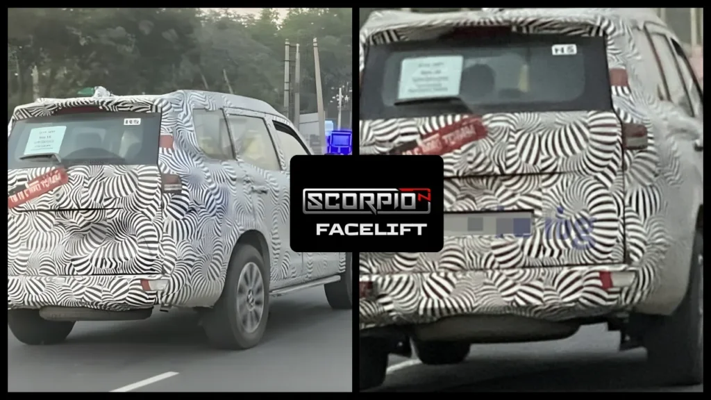 Mahindra Scorpio N facelift spied