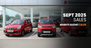 Read more about the article Maruti Suzuki Sales Sept 2025: Dzire Leads as SUVs & Hatchbacks Dominate Top 10