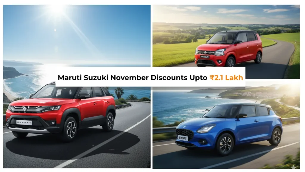 Maruti Suzuki Grand Vitara, Swift & Wagon R Get Massive Discounts Up To ₹2.1 Lakh This November 1 Maruti discounts Nov 2025