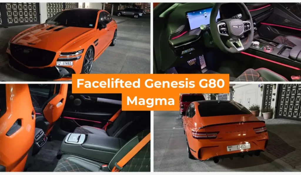 Facelifted Genesis G80 Magma