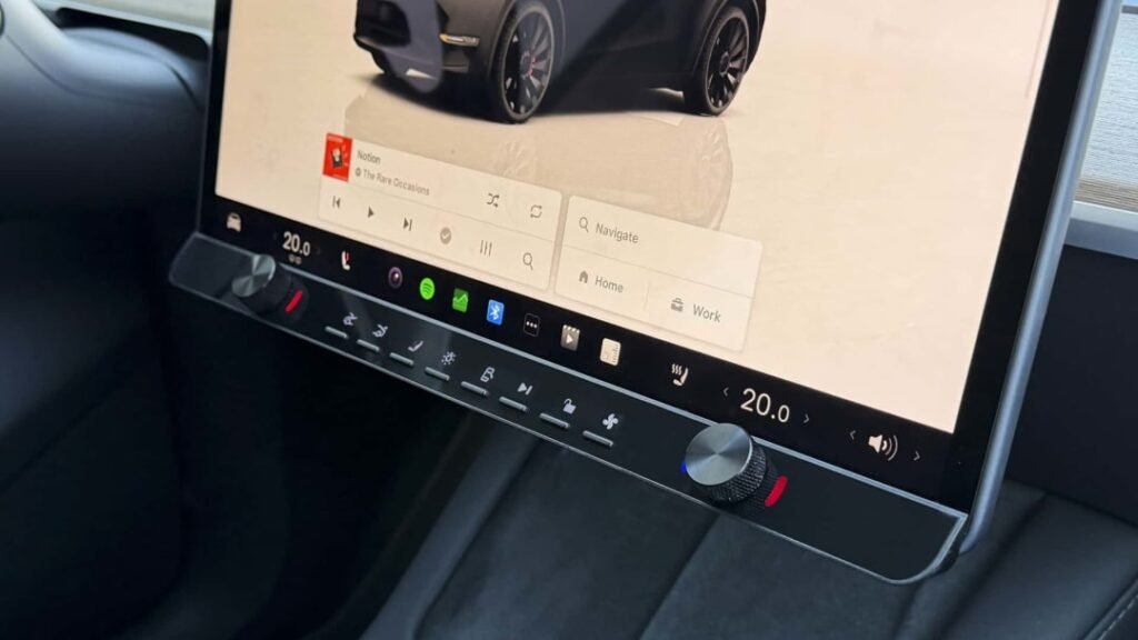 Retrofit Tesla Model 3 Model Y button bar Solves Touchscreen Complaints 1 Tesla Model 3 Model Y button bar